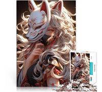 puzzles for teenagers 1000 pieces Cute Samurai Assassin Maiden Schwierig Schwer mit passendem Poster und Quizblatt52x38cm