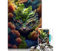 Puzzles for Teenagers 1000 Pieces Dangerous Space Snake 1000 Pieces for Teenagers,with Matching Poster And Trivia Sheet for And Age 14 Years Up 38x26cm