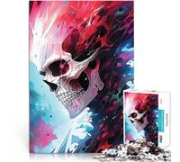 puzzles for teenagers 1000 pieces Dark Death Skull Educational Game Challenge Toy with Fully Interlocking Randomly Shaped Pieces 26x38cm