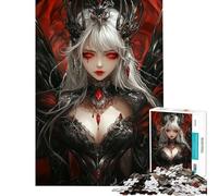 Puzzles for Teenagers 1000 Pieces Dark Majesty Crimson Eyes Puzzle For Teenagers Stress Reliever Challenging To Complete for Educational Game Challenge Toy (Size 50x75cm)