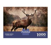 Puzzles for Teenagers 1000 Pieces Deer 3 Adult Jigsaw Puzzle Family Game Pattern Assembly Fun at Home Activities, 38x26cm/1000pcs