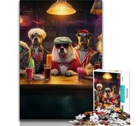 Puzzles for Teenagers 1000 Pieces Dog Party,Help The Brain Exercise Addictive Toys to Cultivate Patience Gift For Birthdays (75x50cm)