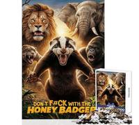 Puzzles for Teenagers 1000 Pieces Dont F With Honey Badger Educational Game Pattern Assembly DIY Toys Birthday Present,Travel Gifts, (38x52cm)