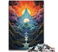 Puzzles for Teenagers 1000 Pieces Dreamy Beautiful Mountains Brain Intelligence Challenge Addictive Toys Funny Gift for Ages 14+ 50x75cm