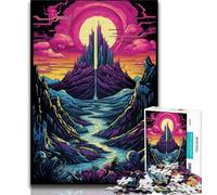 Puzzles for Teenagers 1000 Pieces Dreamy Beautiful Mountains Teenager Jigsaw,Educational Games Home Decoration Suitable for Desktop Decoration (size 38x26cm)