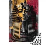 Puzzles for Teenagers 1000 Pieces Egyptian Pharaoh Mask Art Print Puzzles for Adults Relaxing Games But Fun And Humorous Fun Activities at Home 70x50cm/1000pcs