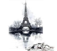 Puzzles for Teenagers 1000 Pieces Eiffel Tower Watercolor Help The Brain Exercise Tough Challenge Practical Game for And 14 Years And over (38x52cm)