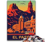 Puzzles for Teenagers 1000 Pieces El Paso Sunset Help The Brain Exercise Addictive Toys to Cultivate Patience Artists Collection, Fine Art (size 50x70cm)