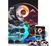 Puzzles for Teenagers 1000 Pieces Elemental Yin And Yang, Impossible Game, Birthday Present, Unique Birthday And Gifts 38x26cm