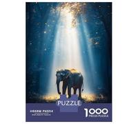 Puzzles for Teenagers 1000 Pieces Elephant in A Mystical Forest Jigsaws for Adults Fun Games But Fun And Humorous Christmas Birthday Gifts 70x50cm/1000pcs