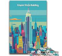 Puzzles for Teenagers 1000 Pieces Empire State Building Help The Brain Exercise Addictive Toys to Cultivate Patience Artists Collection, Fine Art (size 50x70cm)