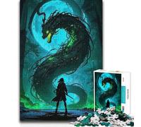 Puzzles for Teenagers 1000 Pieces Epic Snake Dragon in The Forest Hands-on Game Difficult Challenge Secret Santa Gifts (size 50x75cm)