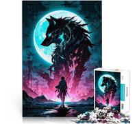 puzzles for teenagers 1000 pieces Epic Wolf Spirit & Warrior Stressabbau Lustige Aktivitäten für zu Hause, Geburtstagsgeschenk, Reisegeschenk,50x70cm