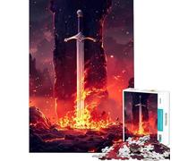 Puzzles for Teenagers 1000 Pieces Excalibur The Magic Sword Hands-on Game for Educational Game Challenge Toy Great Gifts for Games Analysis And Logic (Size 38x26cm)