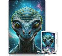 Puzzles for Teenagers 1000 Pieces Extraterrestrial Alien Perfect Soothing Leisure Pastime Professional Clean Cut Play Toy Size 38x52cm