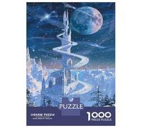 Puzzles for Teenagers 1000 Pieces Fairy Tale Castle in Winter Wonderland Jigsaw Puzzle Brain Teaser Game A Work of Art Unique Birthday And Xmas Gifts 70x50cm/1000pcs