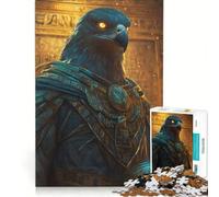 Puzzles for Teenagers 1000 Pieces Falcon God Horus Statue, Impossible Game, Birthday Present, Unique Birthday And Gifts 38x26cm