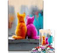 Puzzles for Teenagers 1000 Pieces Fantasy Art Cat,Help The Brain Exercise Addictive Toys to Cultivate Patience Gift For Birthdays (75x50cm)