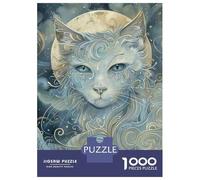 Puzzles for Teenagers 1000 Pieces Fantasy Cat Wall Art Print-1 Puzzles for Adults Relax Games Analysis And Logic Challenging Game Gifts 70x50cm/1000pcs