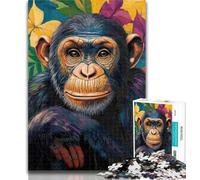 Puzzles for Teenagers 1000 Pieces Fantasy Chimpanzee 1000 Pieces for Adults,Stress Reliever Difficult Challenge Secret Santa Gifts 50x75cm
