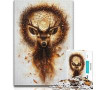 Puzzles for Teenagers 1000 Pieces Fantasy Deer Adult Puzzles,Decompressing Intellectual Educational Toy Birthday Gift 38x26cm