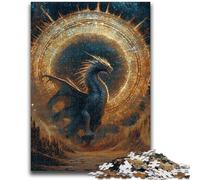 Puzzles for Teenagers 1000 Pieces Fantasy Dragon Wizard 1000 Pieces for Teenagers,Staycation Kill Time with Fully Interlocking Randomly Shaped Pieces (38x26cm)