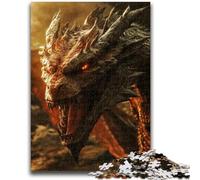 Puzzles for Teenagers 1000 Pieces Fantasy Flying Dragon Family Game Stress Reliever Difficult Challenge Secret Santa Gifts 50x75cm