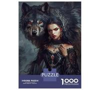 Puzzles for Teenagers 1000 Pieces Fantasy Gothic Witch Art Print Jigsaw Puzzle Brain Teaser Game A Work of Art Unique Birthday And Xmas Gifts 70x50cm/1000pcs