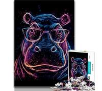 Puzzles for Teenagers 1000 Pieces Fantasy Hippo Teenager Puzzles,Family Activity Fun at Home Activities, Birthday Present,Travel Gifts (size 38x26cm)