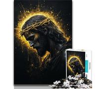 Puzzles for Teenagers 1000 Pieces Fantasy Jesus,Help The Brain Exercise Addictive Toys to Cultivate Patience Perfect Decoration 38x26cm