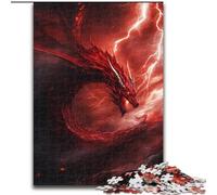 Puzzles for Teenagers 1000 Pieces Fantasy Red Dragon, Educational Toys for Is Ideal As A Gift for The Whole Family for And 14 Years Old (Size 26x38cm)