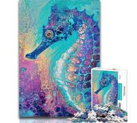 Puzzles for Teenagers 1000 Pieces Fantasy Seahorse 1000 Pieces for Adults,Stress Reliever Difficult Challenge Secret Santa Gifts 50x75cm