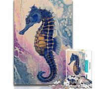 Puzzles for Teenagers 1000 Pieces Fantasy Seahorse Teenager Jigsaw,Educational Games Home Decoration Birthday Present, Gifts, Wall Art (size 75x50cm)