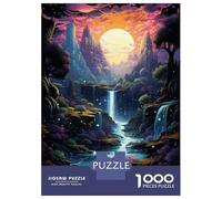 Puzzles for Teenagers 1000 Pieces Fantasy Waterfall Landscape Jigsaw Puzzle Brain Teaser Game A Work of Art Unique Birthday And Xmas Gifts 38x26cm/1000pcs
