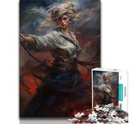 Puzzles for Teenagers 1000 Pieces Fantasy Woman Warrior Teenager Puzzles,is Ideal As Gifts for The Whole Family Suitable for And 14 (size 38x26cm)