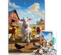 Puzzles for Teenagers 1000 Pieces Farm Animal Teenager Puzzles,is Ideal As Gifts for The Whole Family Suitable for And 14 (size 75x50cm)