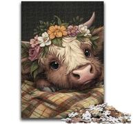 Puzzles for Teenagers 1000 Pieces Farm Yak Help The Brain Exercise Addictive Toys to Cultivate Patience Artists Collection, Fine Art 50x75cm
