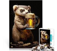 puzzles for teenagers 1000 pieces Ferret Beer Help the brain exercise addictive toys to cultivate patience A Work of Art 26x38cm