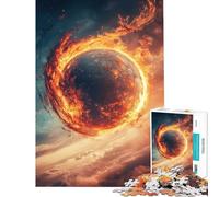 Puzzles for Teenagers 1000 Pieces Fiery Planet in Space Difficult And Challenge Presents for Women Fun Games for And from 14 Years And over (38X52CM)