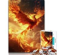Puzzles for Teenagers 1000 Pieces Flame Phoenix Teenager Jigsaw,Educational Games Home Decoration Birthday Present, Gifts, Wall Art (size 38x26cm)