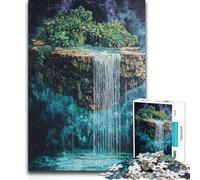 Puzzles for Teenagers 1000 Pieces Floating Waterfall Oasis Hand Speed Race Impossible Game for 14+ Puzzle Game Offered 38x52cm