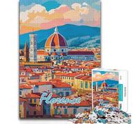 Puzzles for Teenagers 1000 Pieces Florence Cityscape Hands-on Game Difficult Challenge Secret Santa Gifts (size 38x52cm)