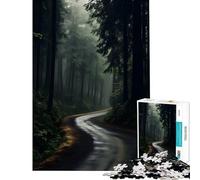 Puzzles for Teenagers 1000 Pieces Forest Road Addictive Toys to Cultivate Patience Brain Teaser Game Perfect Decoration Funny Gifts (Size 38x52cm)