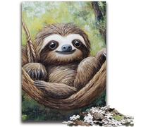 Puzzles for Teenagers 1000 Pieces Forest Sloth Adult Puzzles,Decompressing Intellectual Educational Toy Birthday Gift (38x26cm)