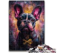 Puzzles for Teenagers 1000 Pieces French Bulldog 1000 Pieces for Adults,Stress Reliever Difficult Challenge Secret Santa Gifts (50x75cm)