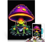 puzzles for teenagers 1000 pieces Frog Under Mushroom Anspruchsvolles Spiel und Familienspaß Perfekte Dekoration38x26cm