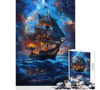Puzzles for Teenagers 1000 Pieces Galactic Sail Voyage - Impossible Game Learning Educational Anti-Stress Toys Birthday Present,Travel Gifts, (38X52cm)