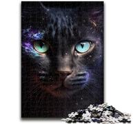 Puzzles for Teenagers 1000 Pieces Galaxy Art Cat Adult Puzzles,Decompressing Intellectual Educational Toy Birthday Gift (38x26cm)