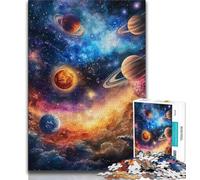 Puzzles for Teenagers 1000 Pieces Galaxy Planet,Help The Brain Exercise Addictive Toys to Cultivate Patience Perfect Decoration 50x75cm