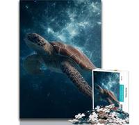 Puzzles for Teenagers 1000 Pieces Galaxy Turtle,Help The Brain Exercise Addictive Toys to Cultivate Patience Gift For Birthdays (75x50cm)